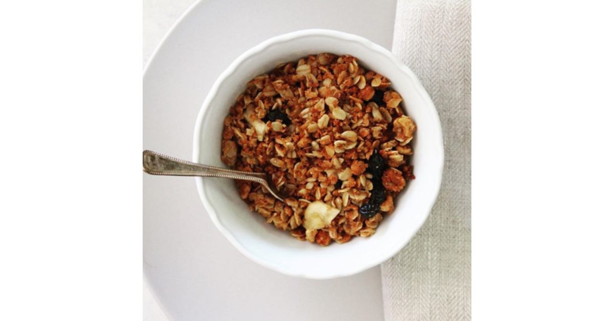 Bowl of Granola with spoon